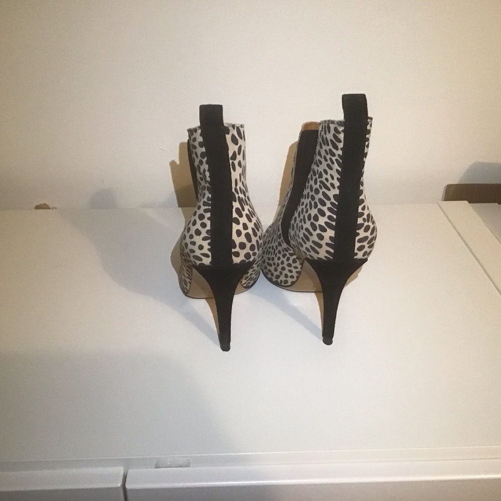 Isabel Marant Suede Bkack Tan Leopard Print Ankle Boots‎ Booties 7 38 France LN - Picture 3 of 8